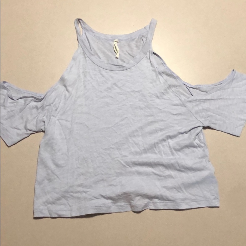 Crop top purple shirt